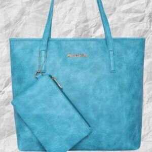 NEW Turquoise 2-Piece Set Wallet + Tote